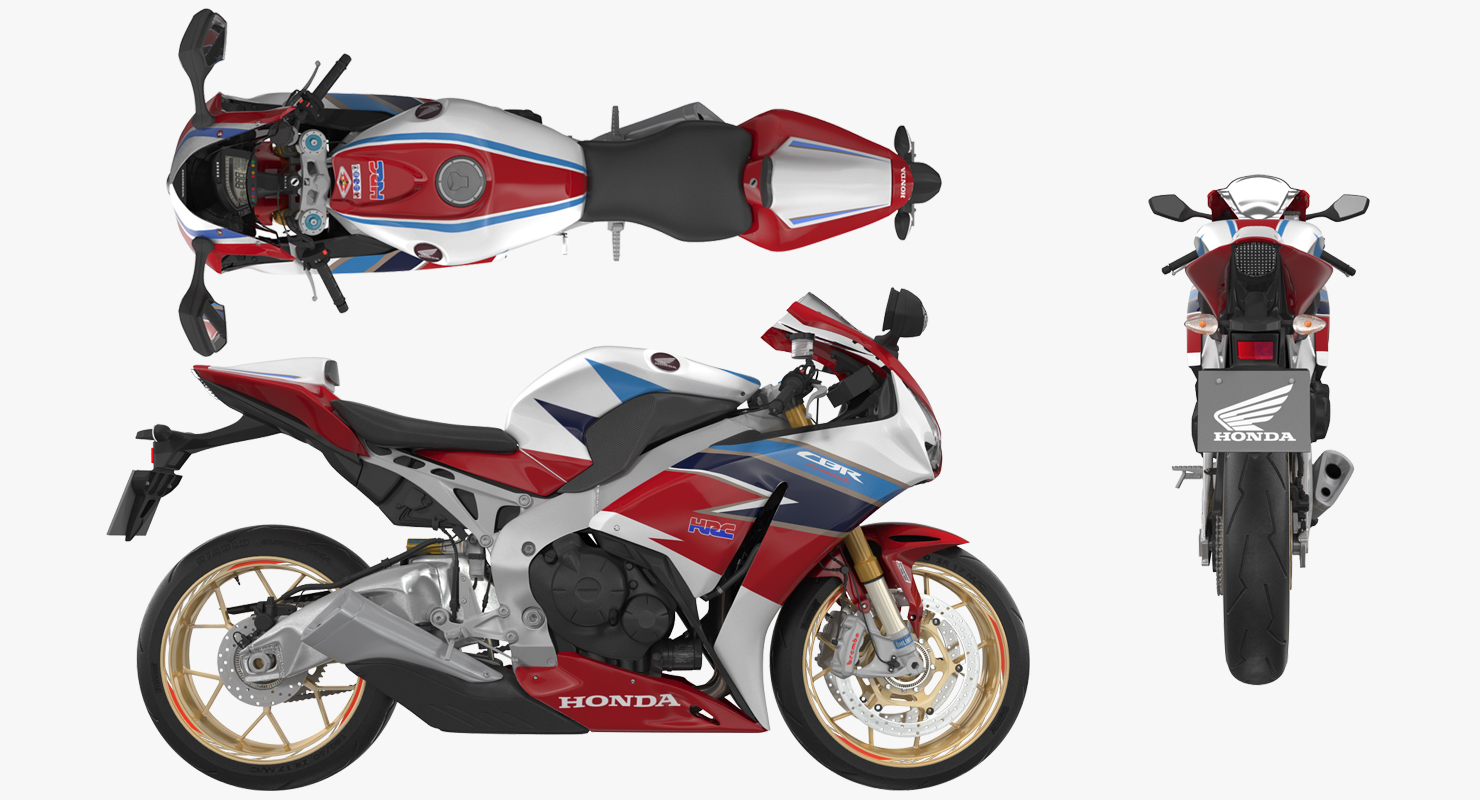 3D Honda CBR 1000RR Fireblade 2016 Rigged model