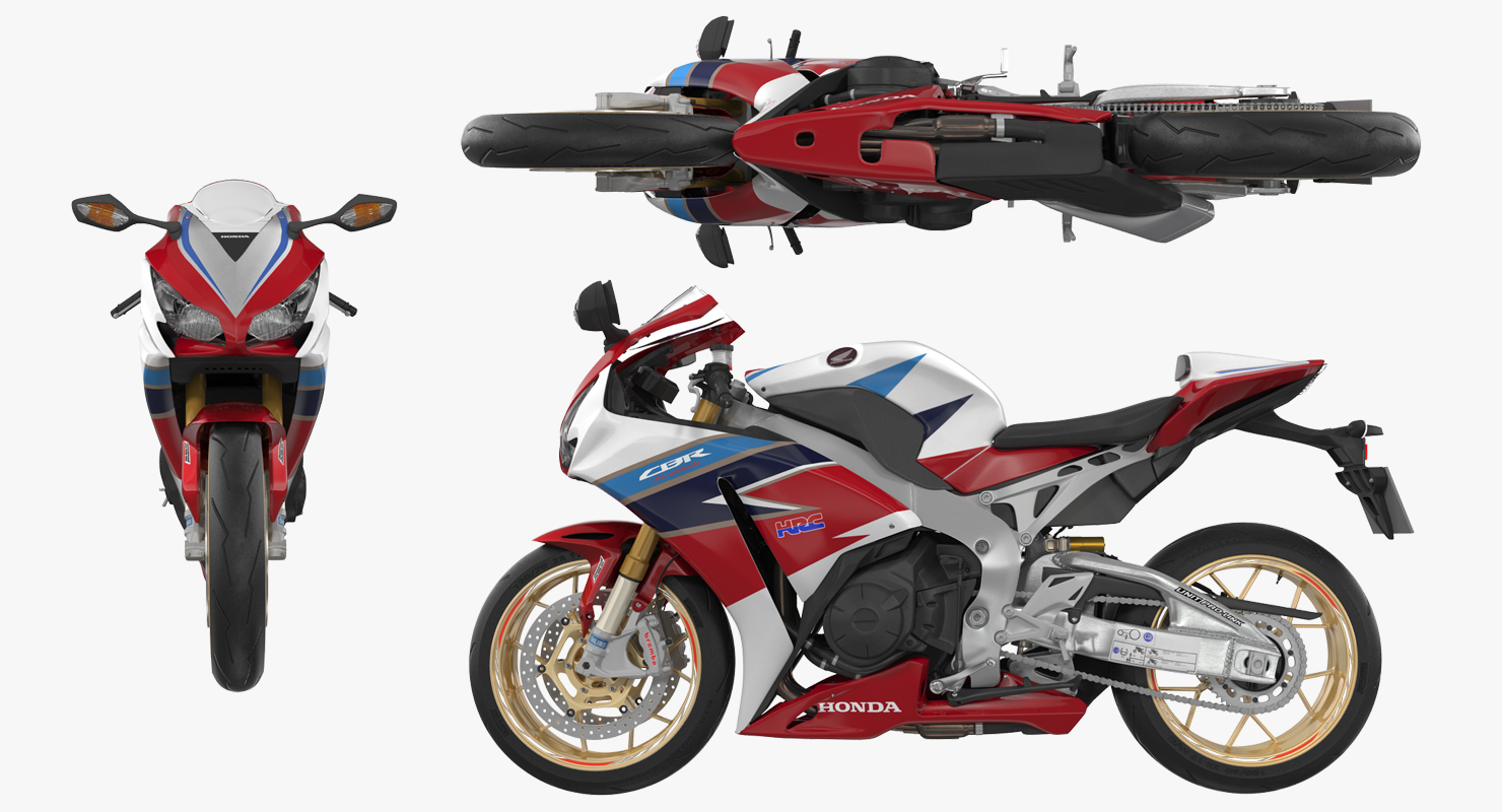 3D Honda CBR 1000RR Fireblade 2016 Rigged model