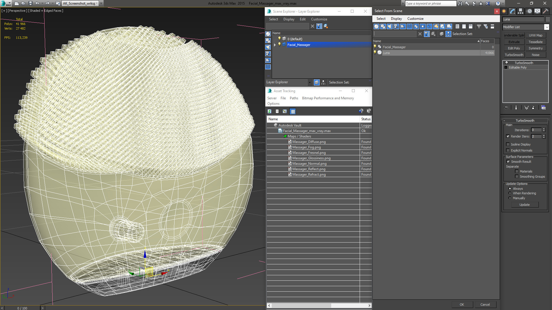 3D model Facial Massager