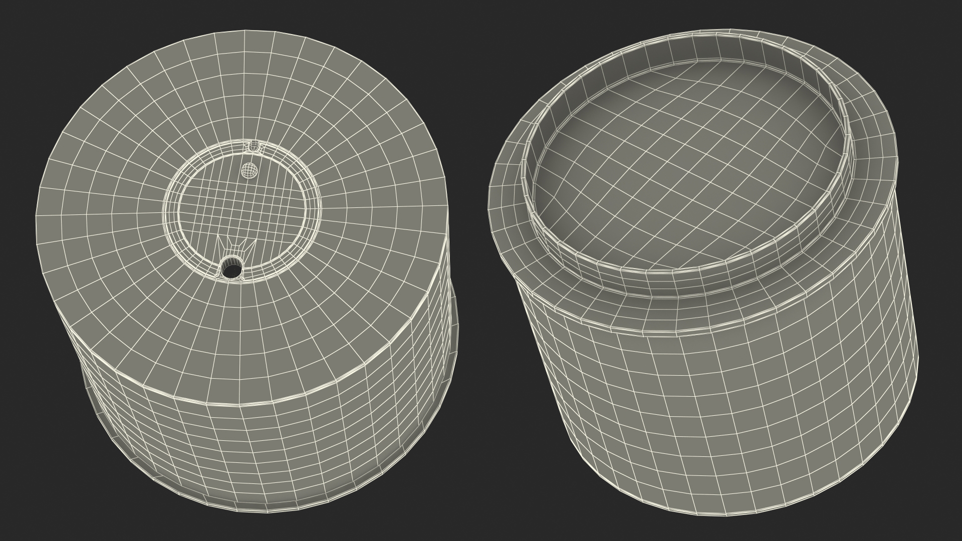 Black Cylinder Fish Tank 3D model