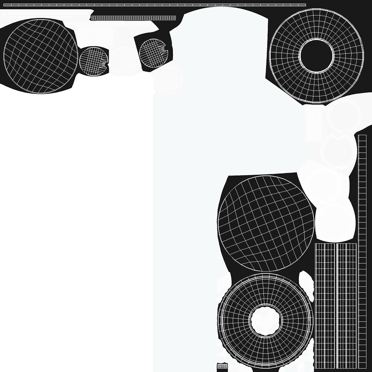 Black Cylinder Fish Tank 3D model
