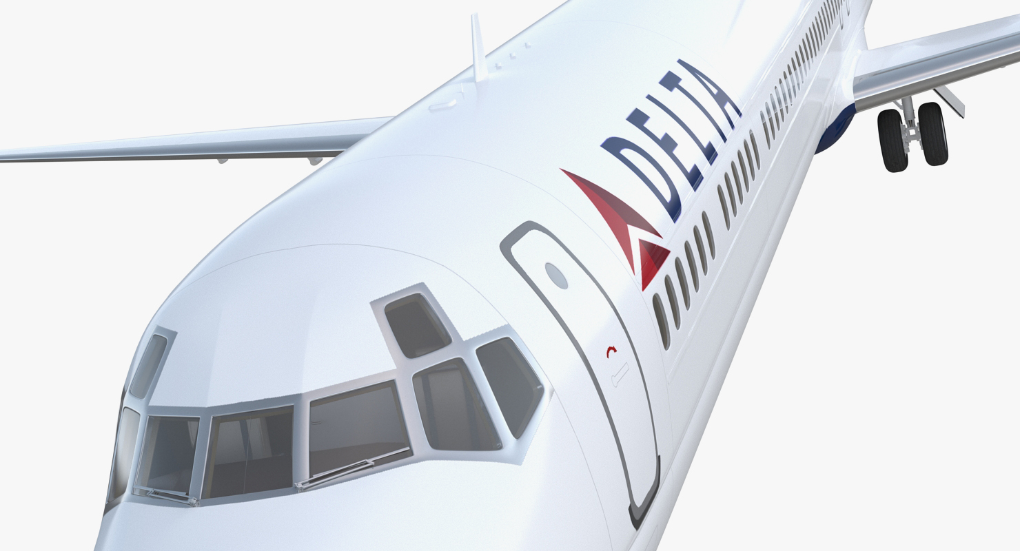 3D model McDonnell Douglas MD90 Delta Rigged