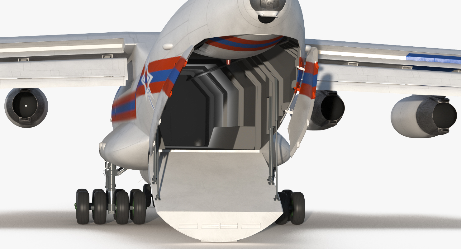 Ilyushin Il 76 Emergency Russian Air Force Rigged 3D model