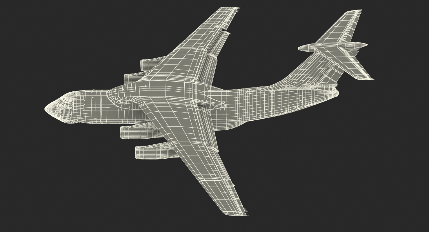 Ilyushin Il 76 Emergency Russian Air Force Rigged 3D model