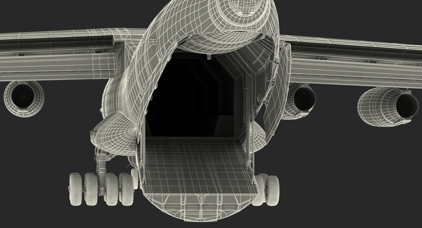 Ilyushin Il 76 Emergency Russian Air Force Rigged 3D model