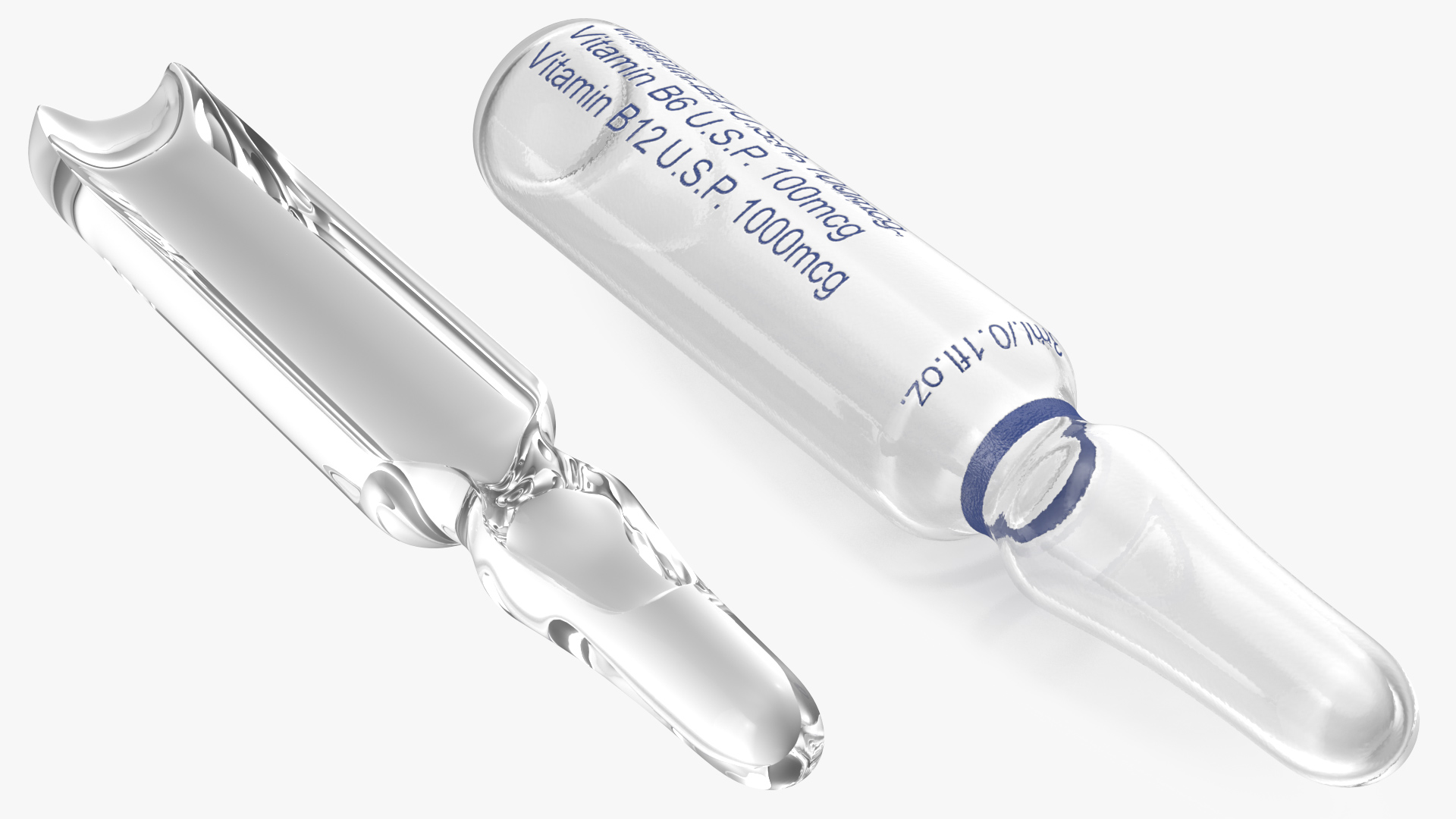 3D model Vitamin B Complex 3ml Ampoule Lying