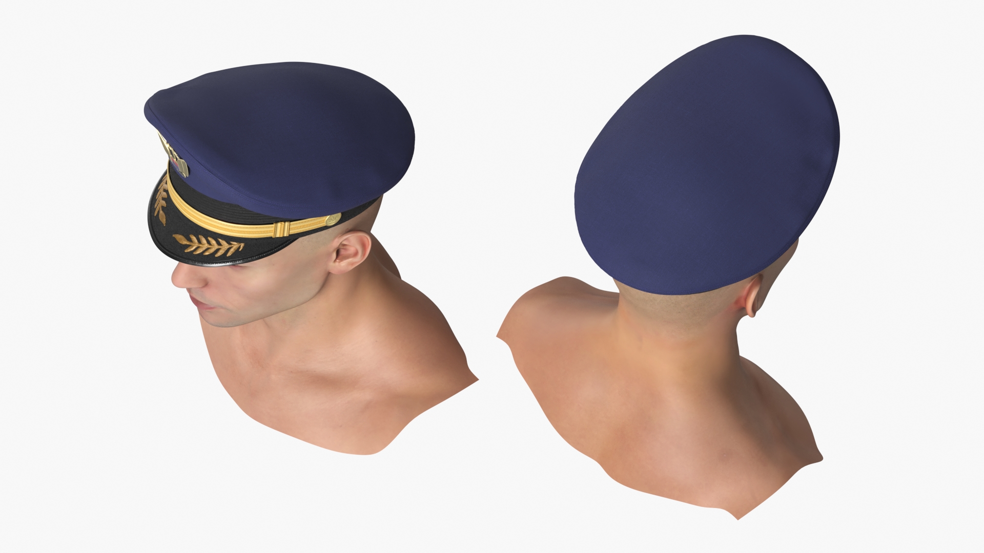 Tactical Flight Helmet on Male Head Black - view 4