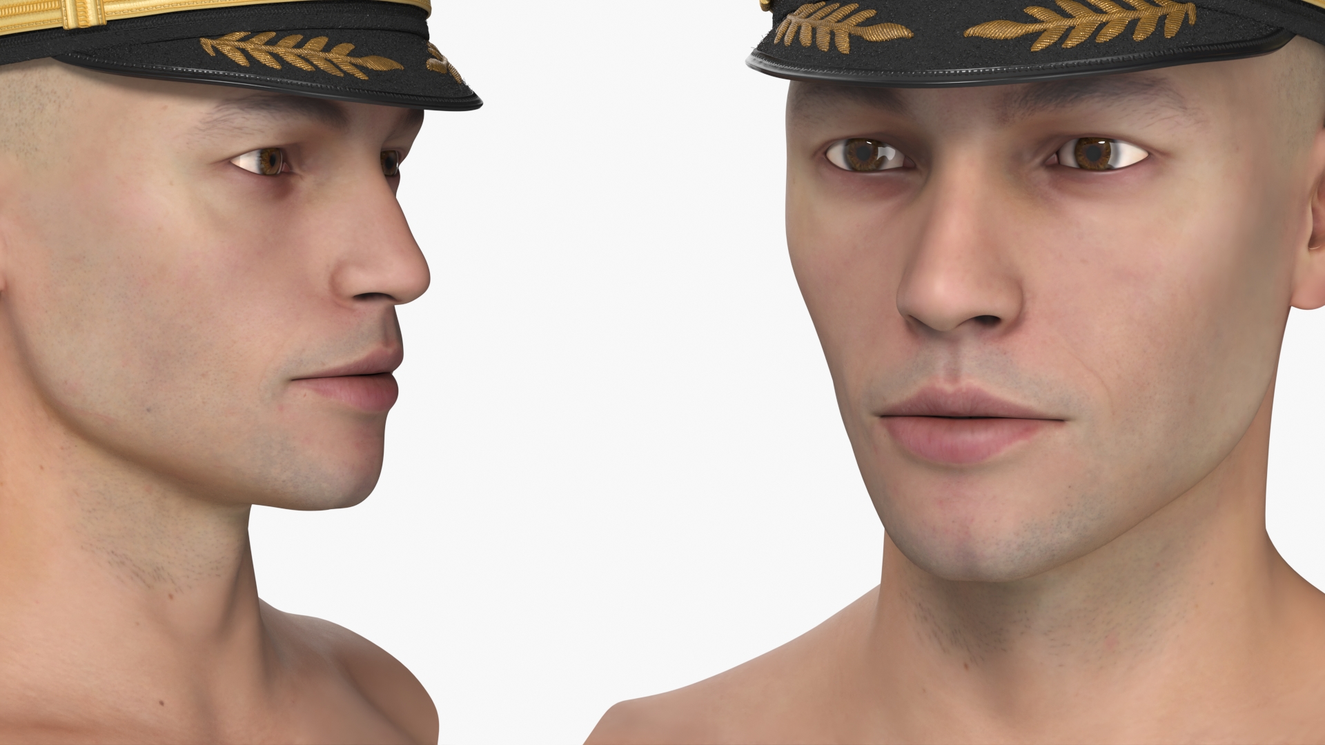 Tactical Flight Helmet on Male Head Black - view 5