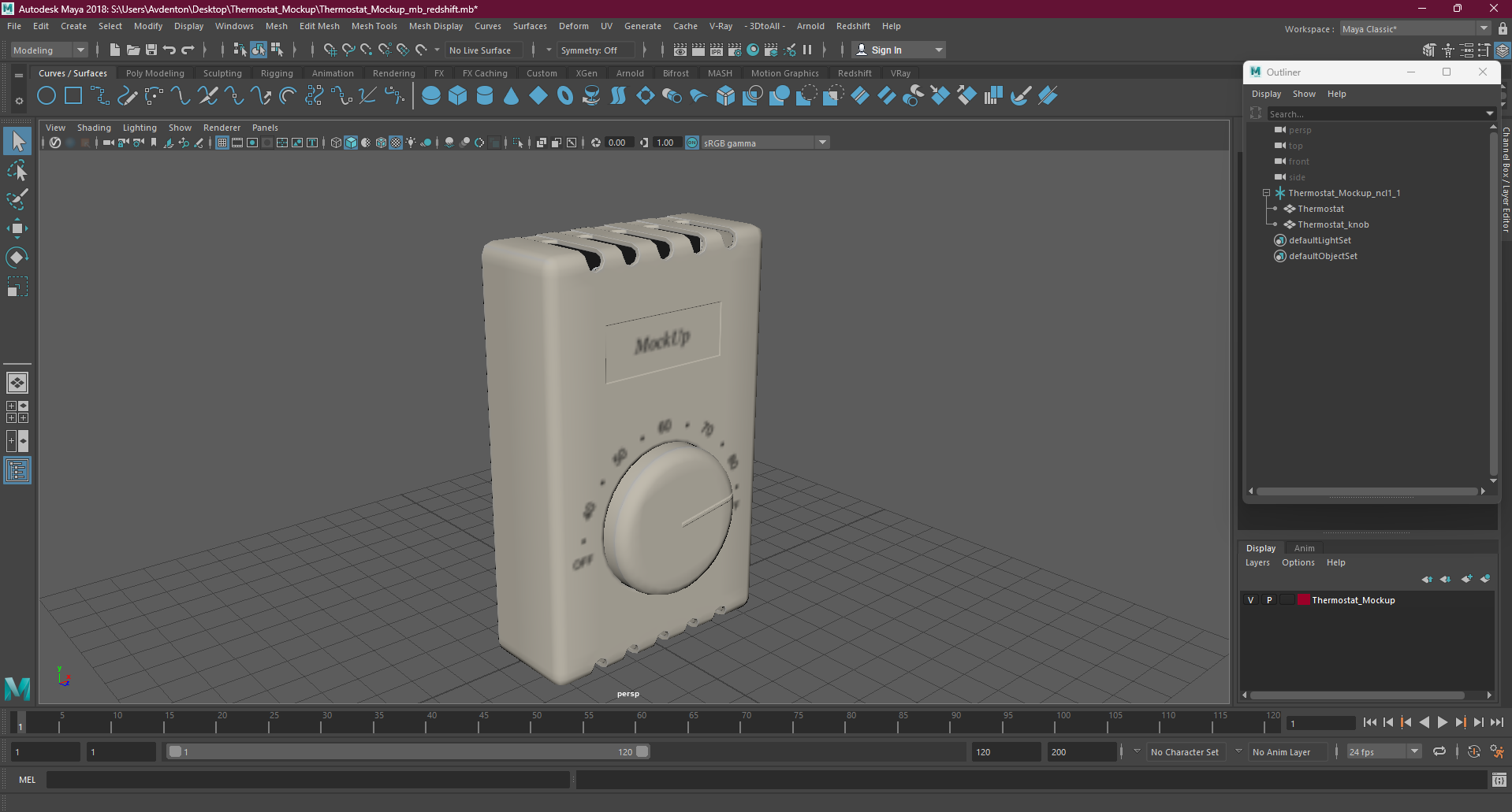 Thermostat Mockup 3D