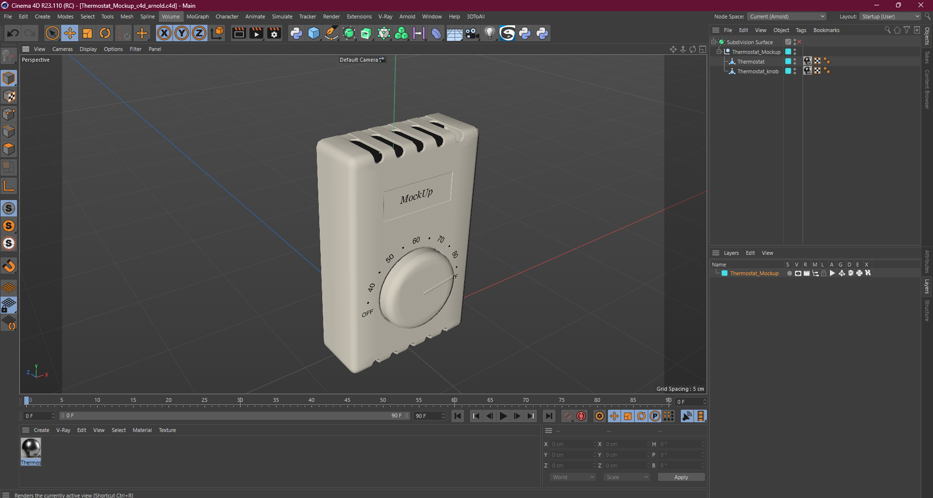 Thermostat Mockup 3D