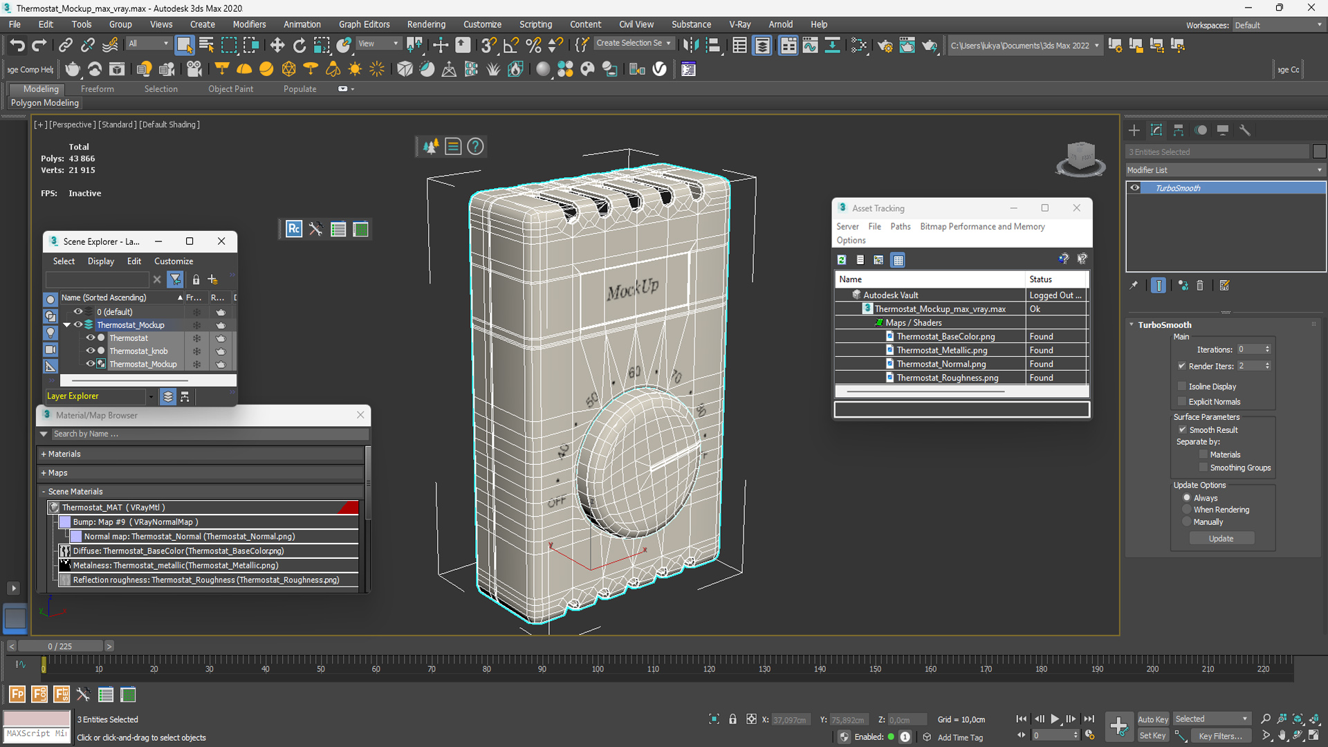 Thermostat Mockup 3D