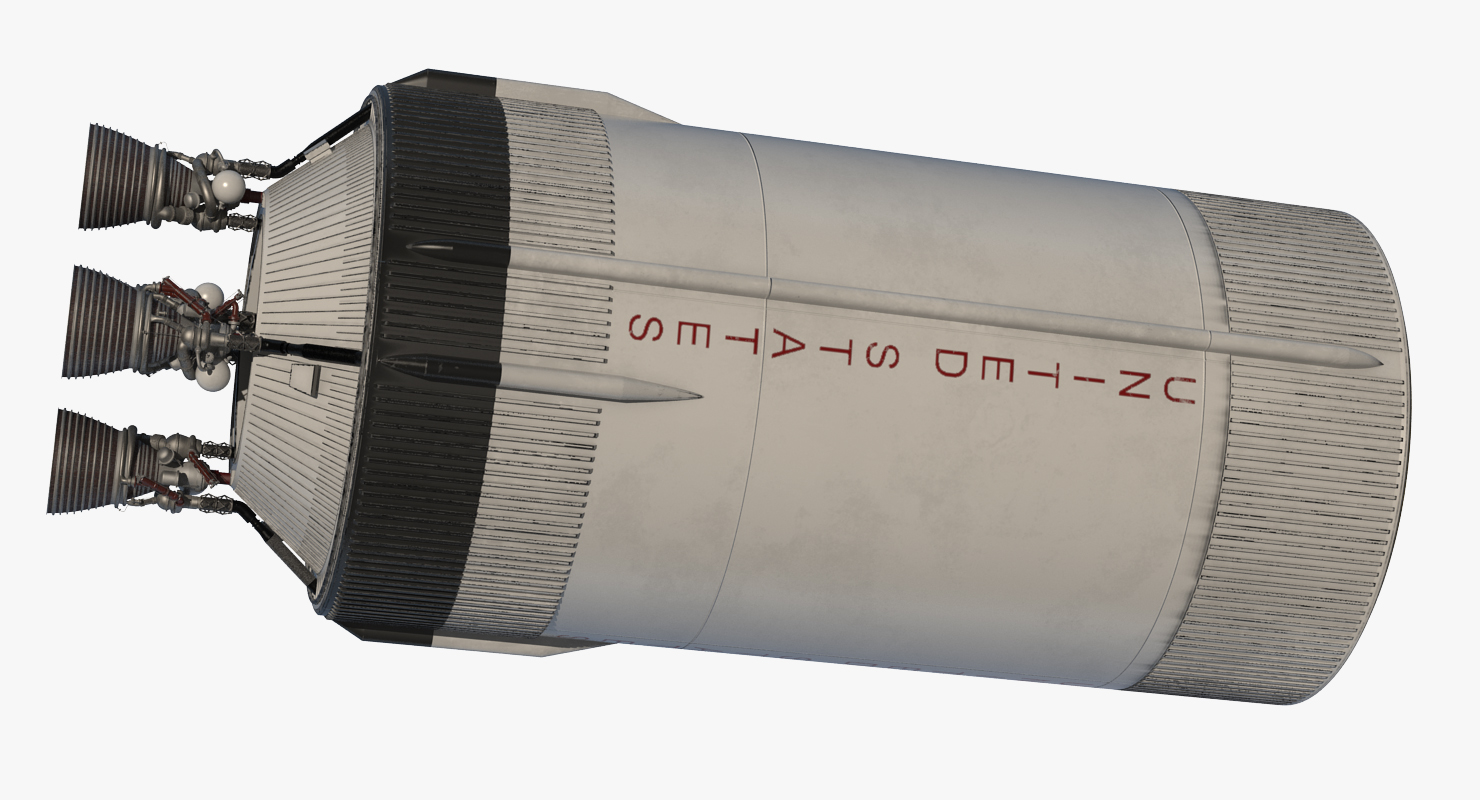3D S-II Second Stage Saturn V Rocket model