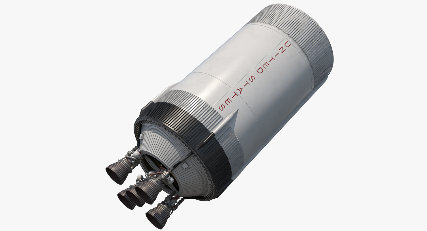 3D S-II Second Stage Saturn V Rocket model