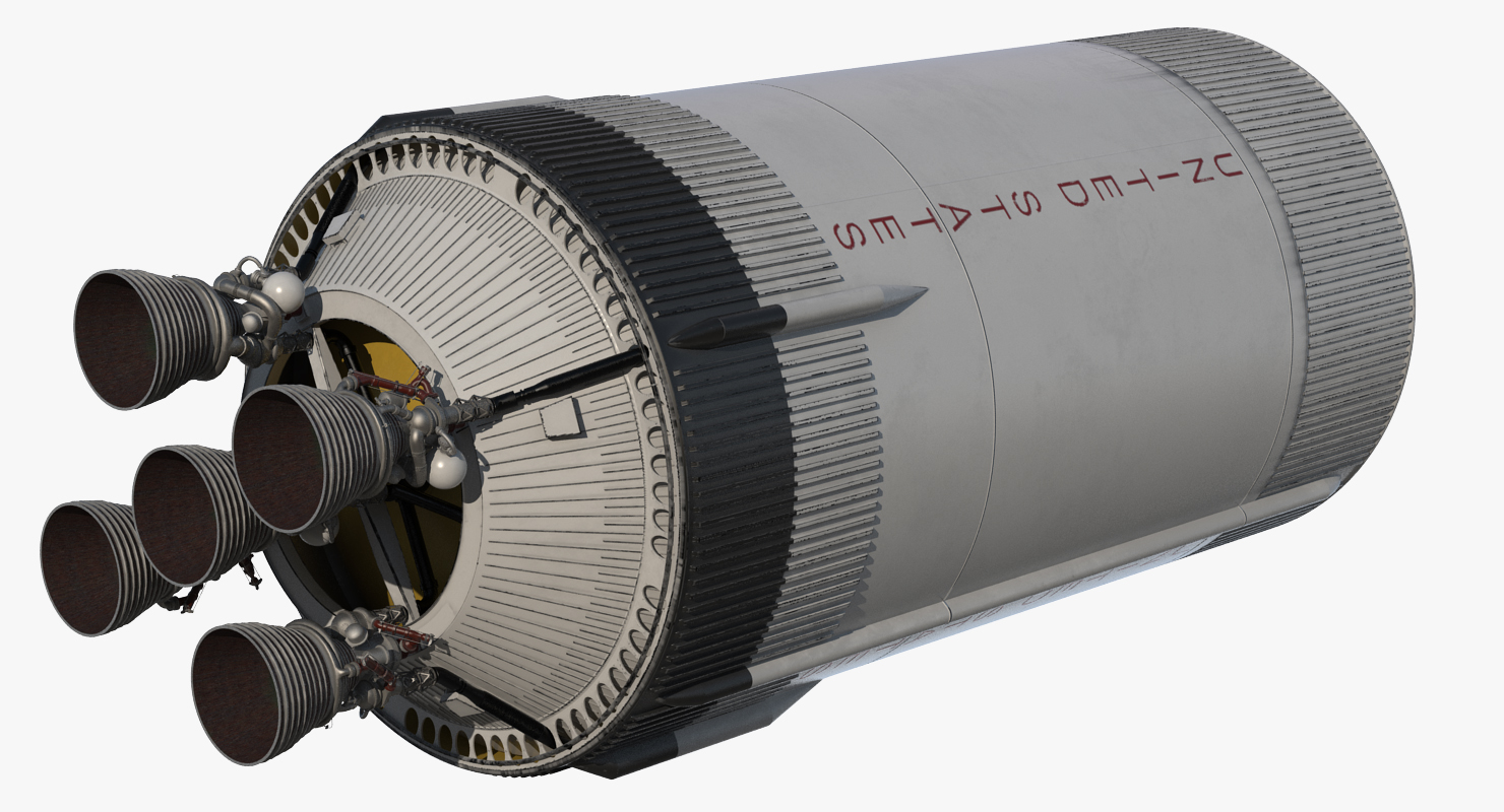 3D S-II Second Stage Saturn V Rocket model