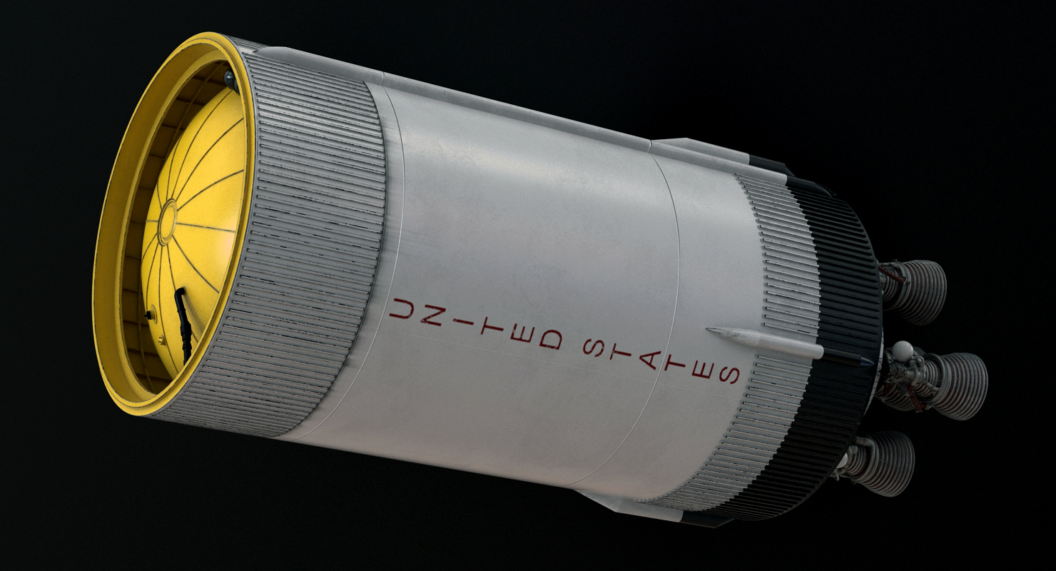 3D S-II Second Stage Saturn V Rocket model