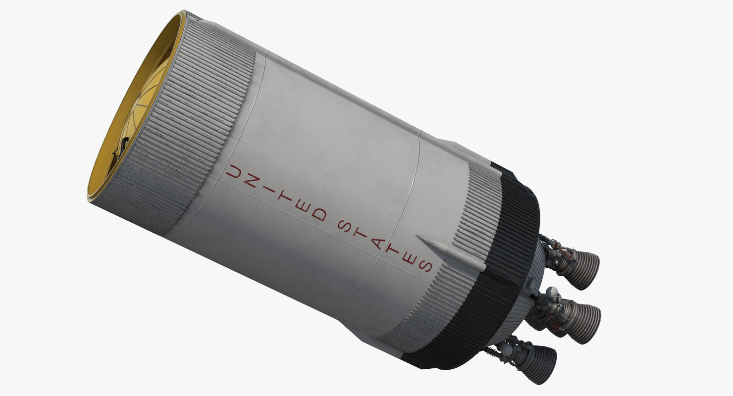 3D S-II Second Stage Saturn V Rocket model