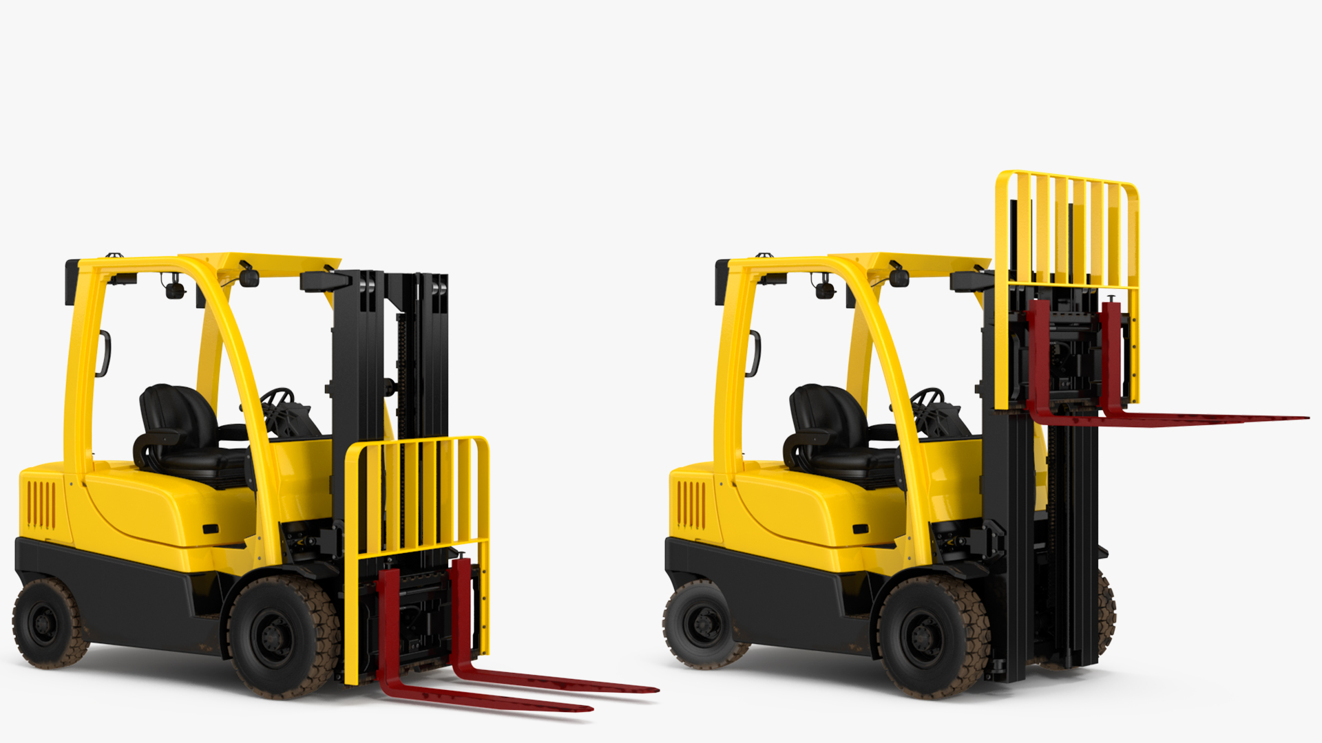 3D Forklift Truck Rigged