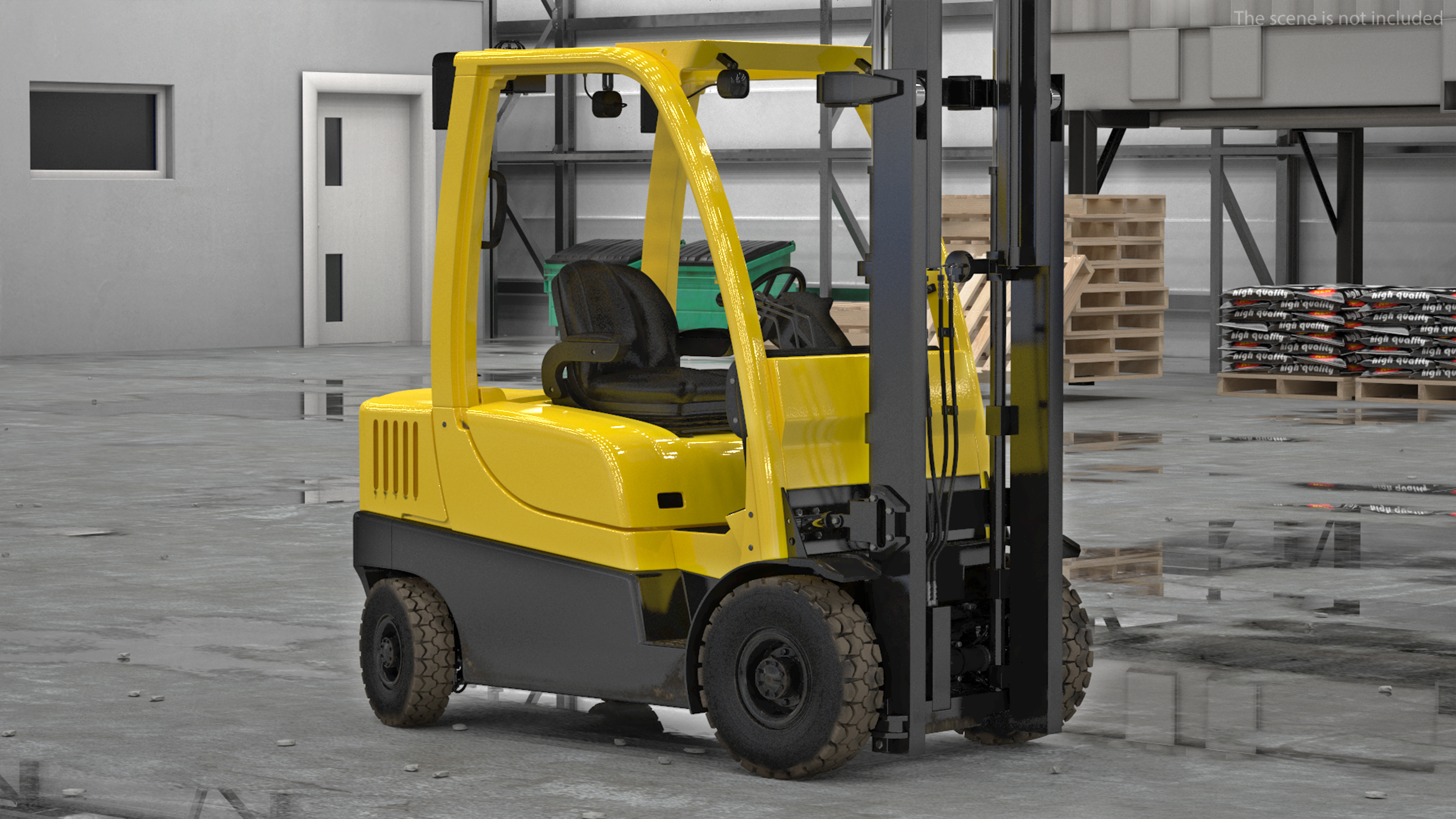 3D Forklift Truck Rigged