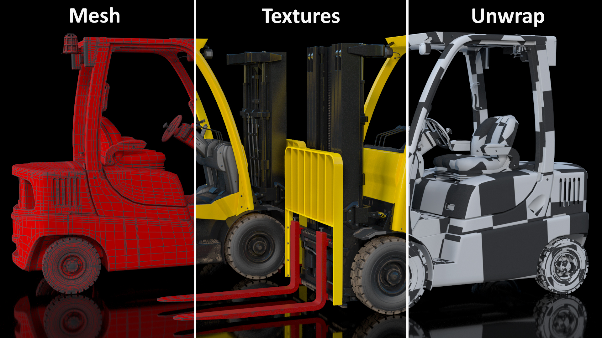 3D Forklift Truck Rigged