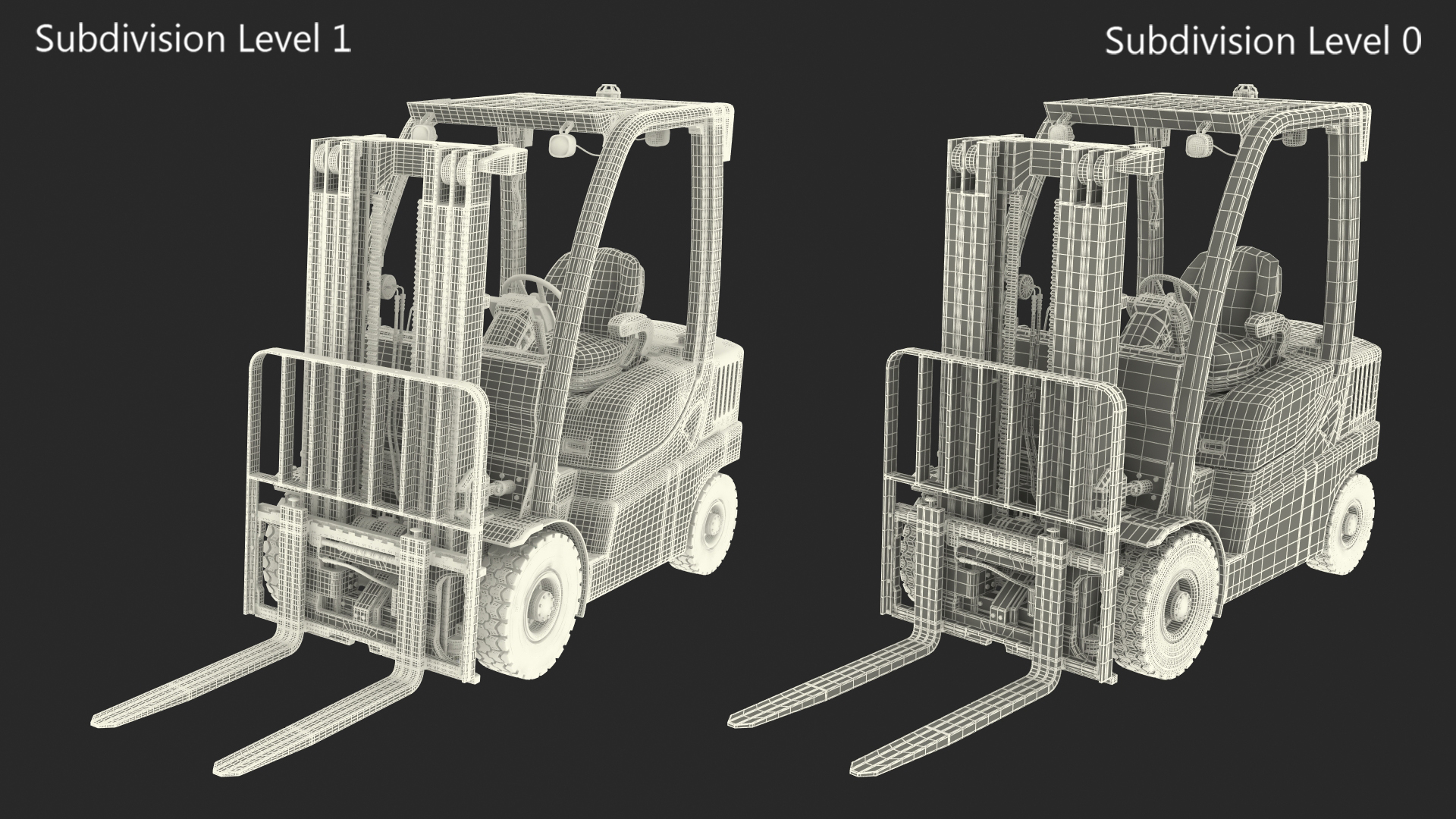 3D Forklift Truck Rigged