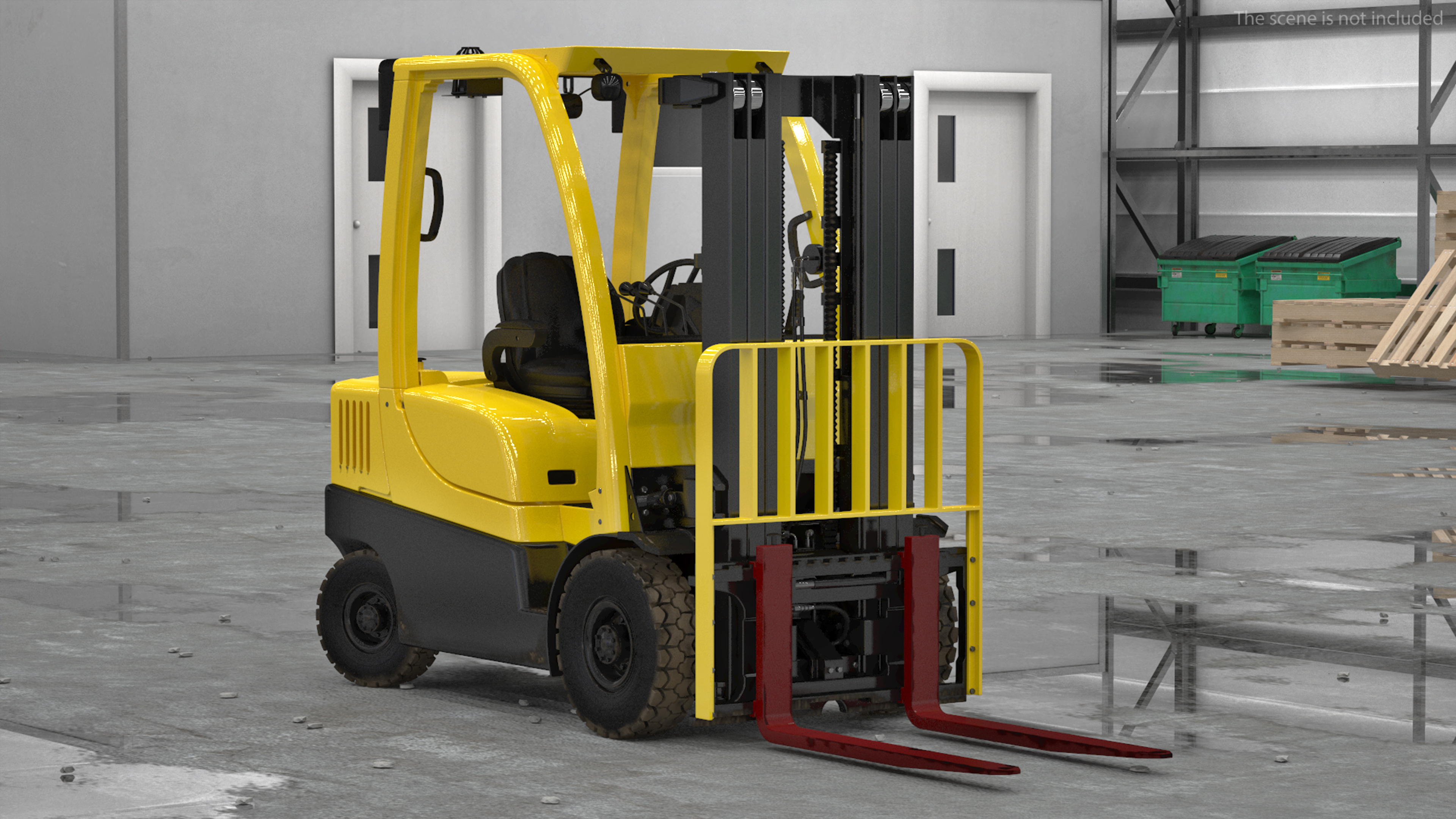 3D Forklift Truck Rigged