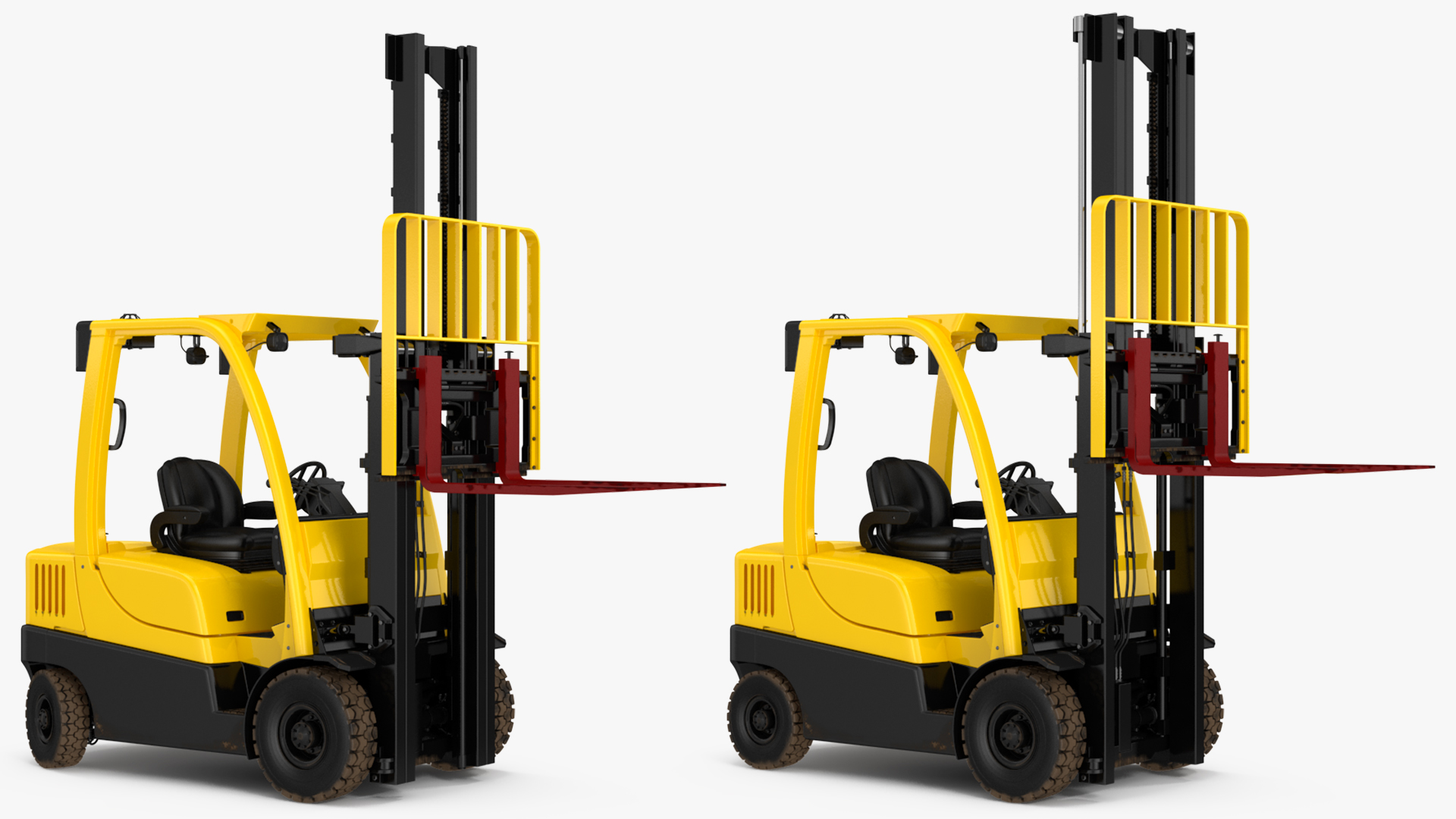 3D Forklift Truck Rigged