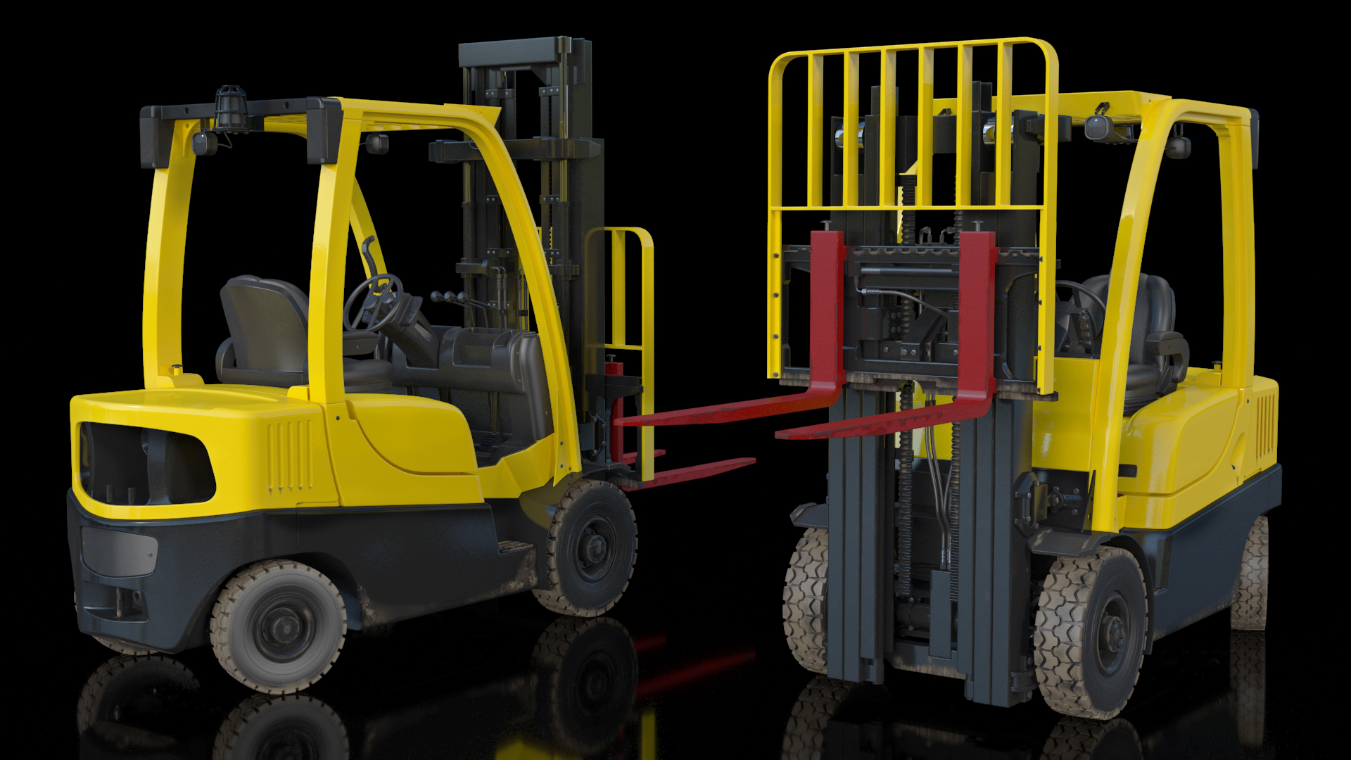 3D Forklift Truck Rigged