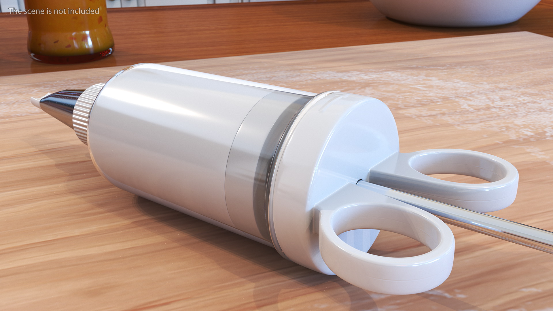 3D model Cake Decorating Icing Syringe with Cream