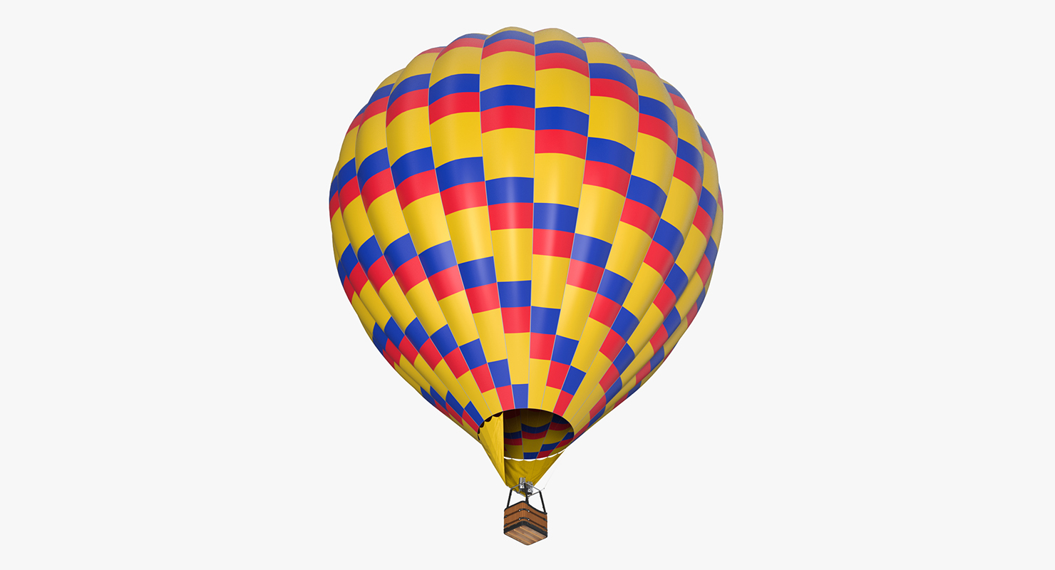Colorful Hot Air Balloon 3D model