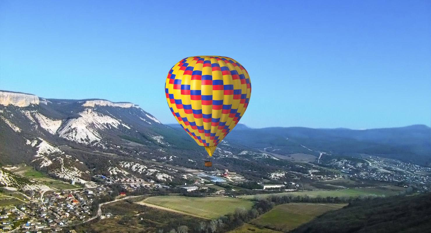 Colorful Hot Air Balloon 3D model