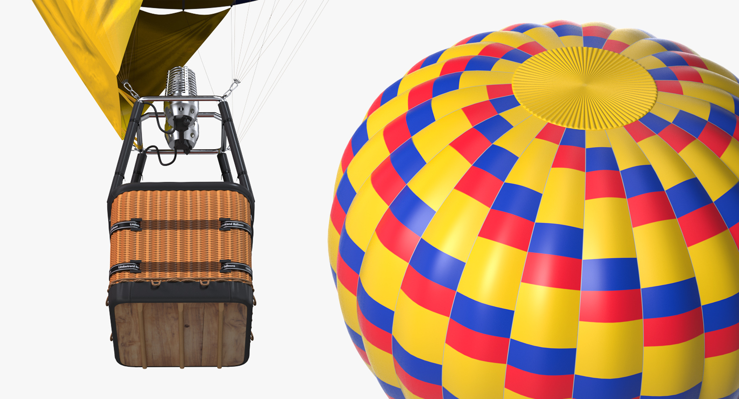 Colorful Hot Air Balloon 3D model
