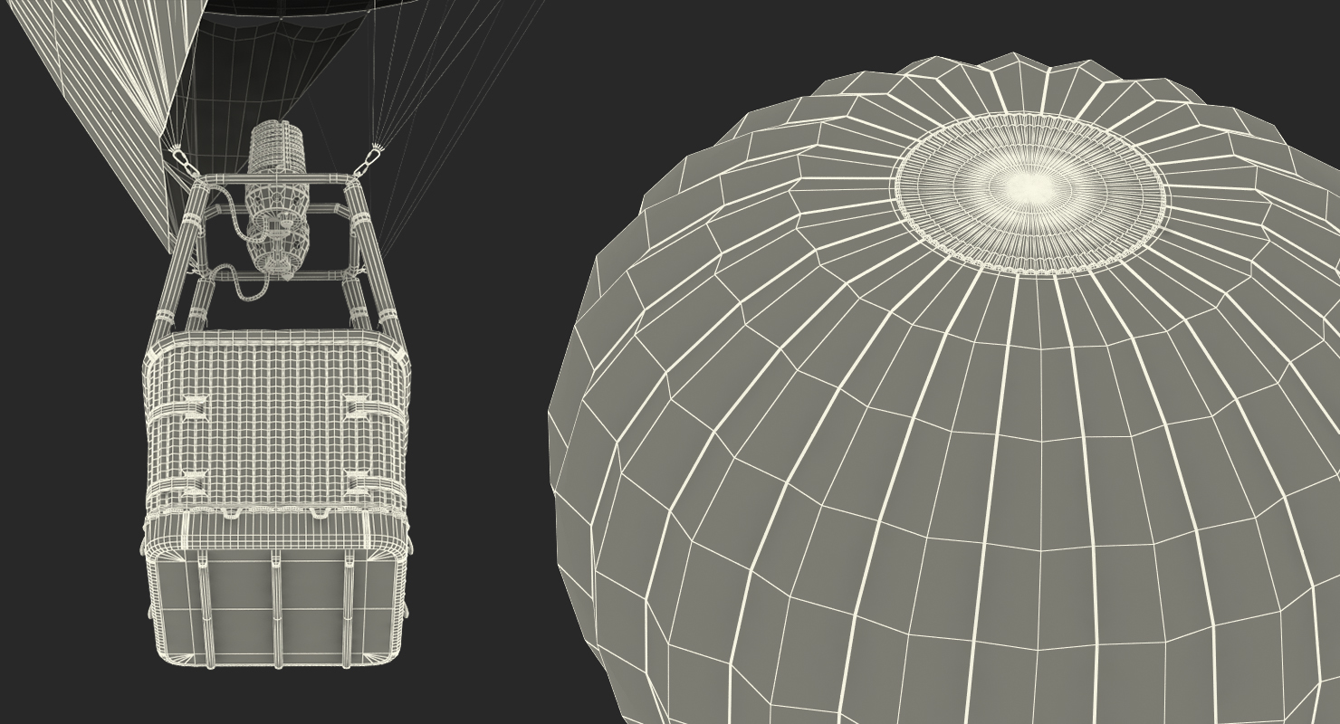 Colorful Hot Air Balloon 3D model
