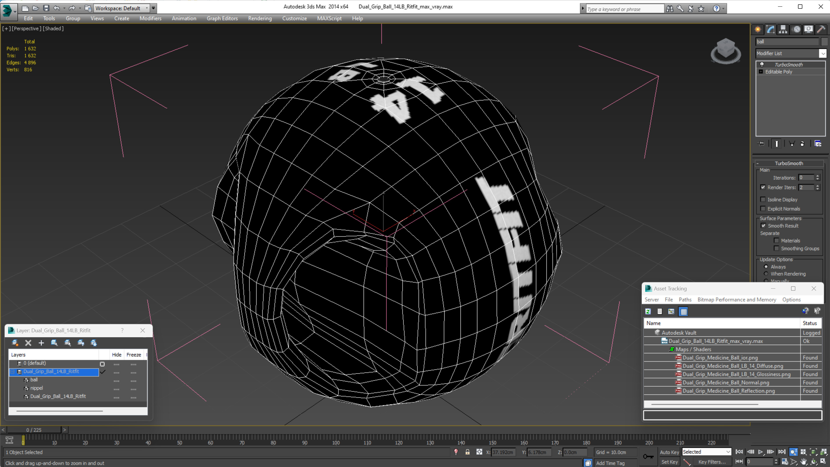 3D Dual Grip Ball 14LB Ritfit