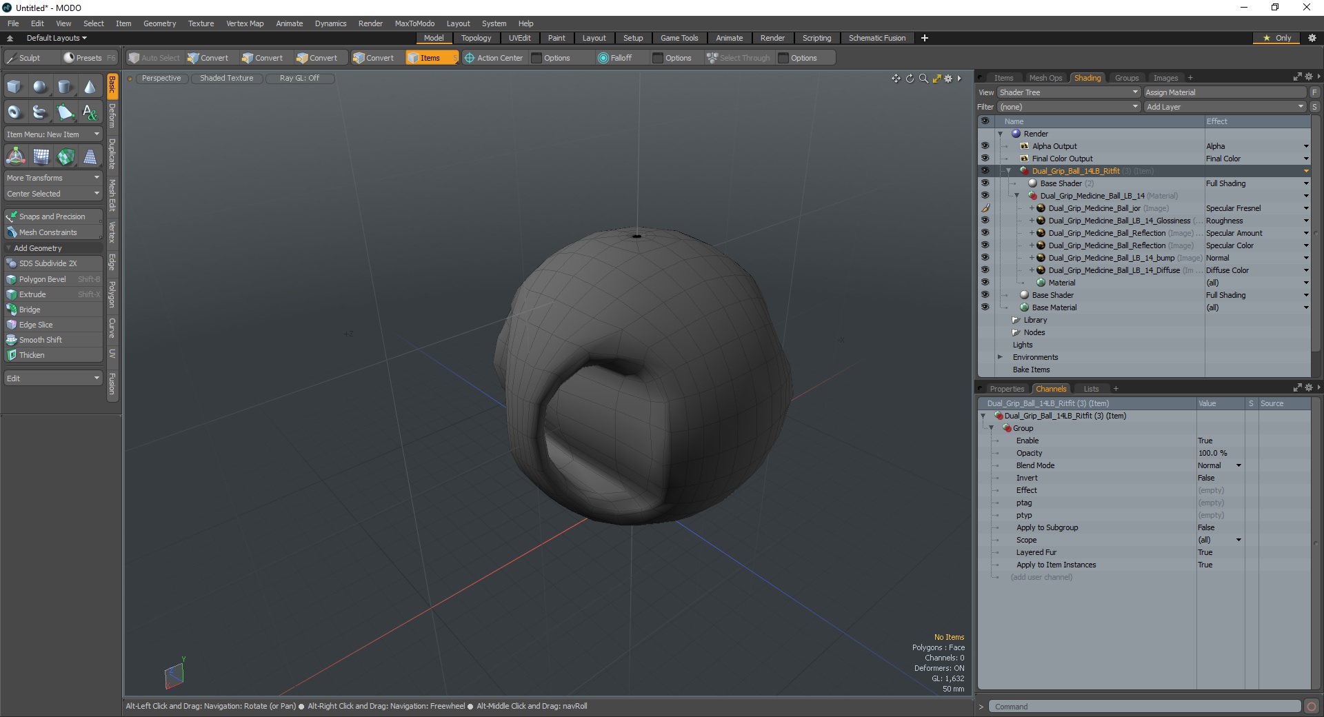 3D Dual Grip Ball 14LB Ritfit