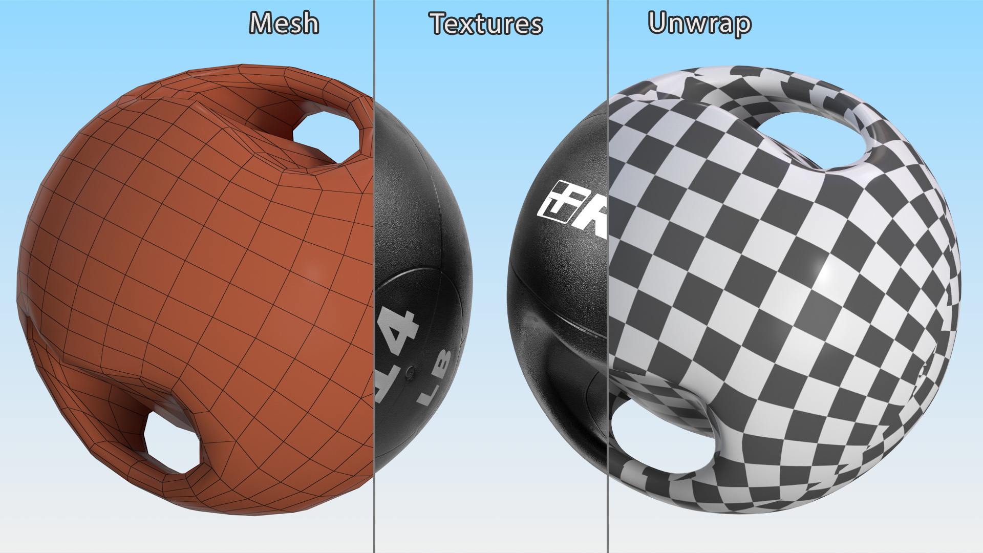 3D Dual Grip Ball 14LB Ritfit