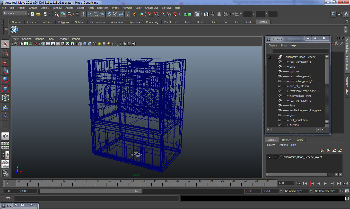 3D Laboratory Hood Generic model