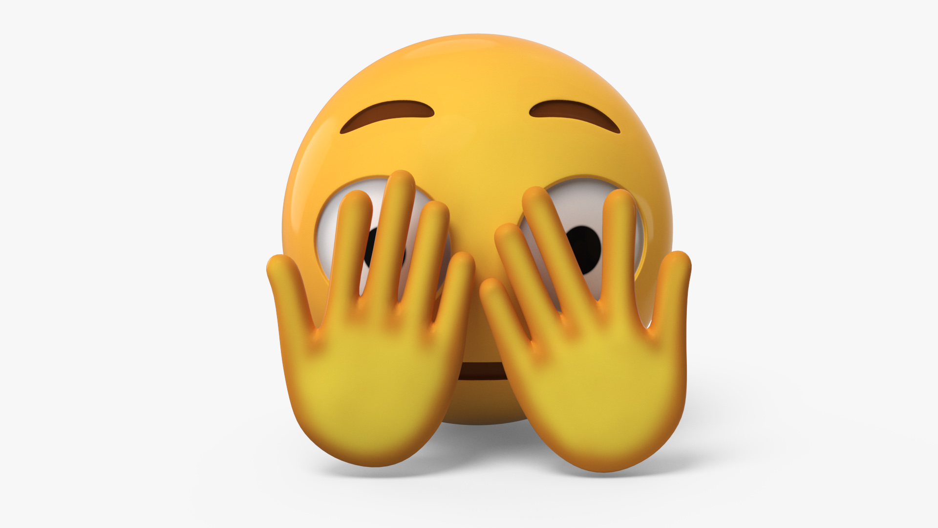 3D Emoji Peeking Face model