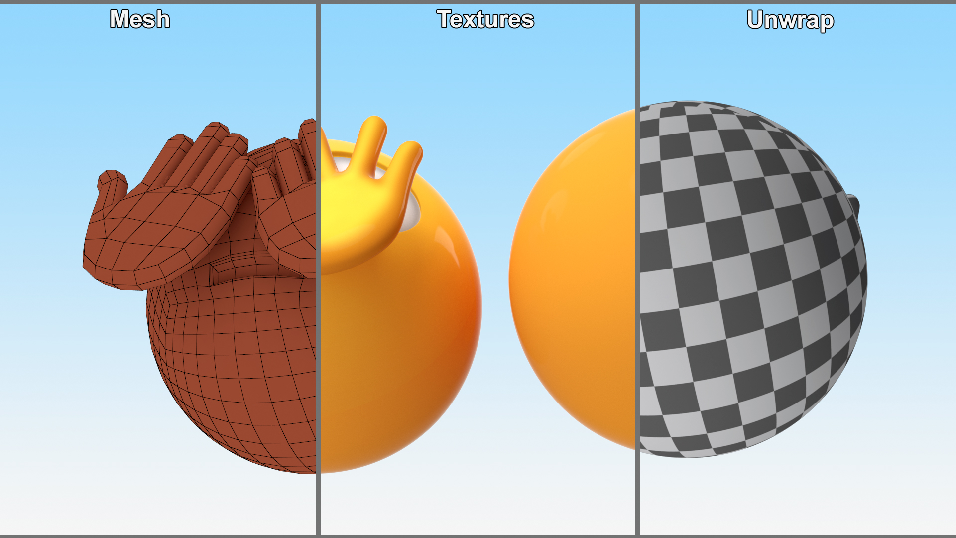 3D Emoji Peeking Face model