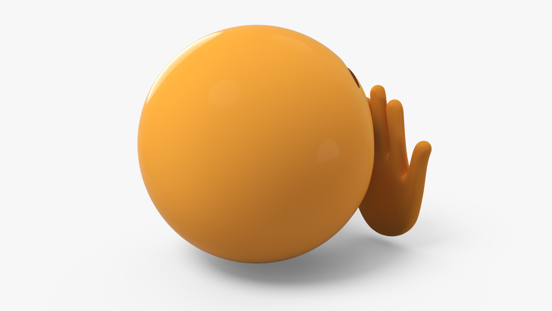3D Emoji Peeking Face model