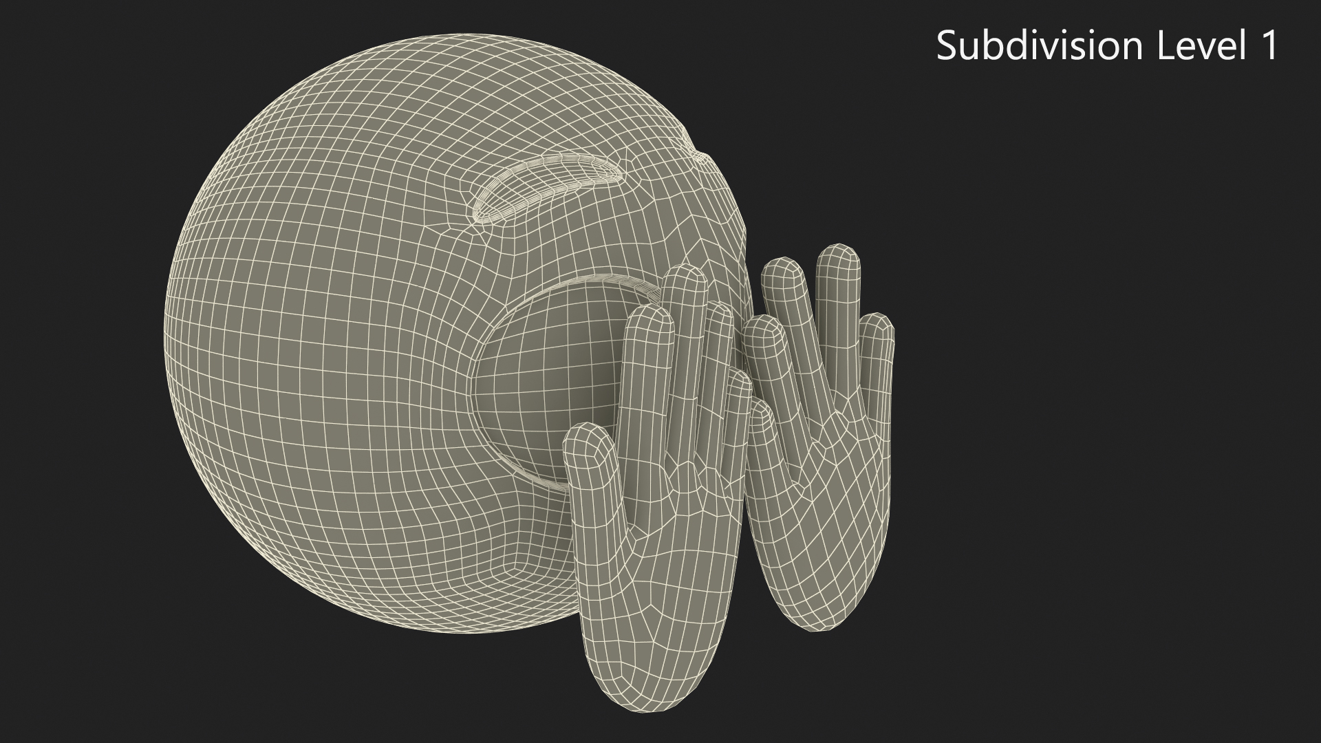 3D Emoji Peeking Face model