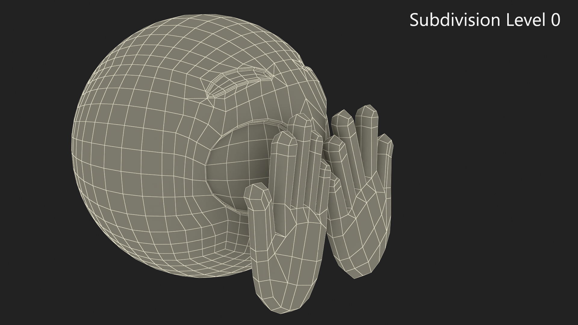 3D Emoji Peeking Face model