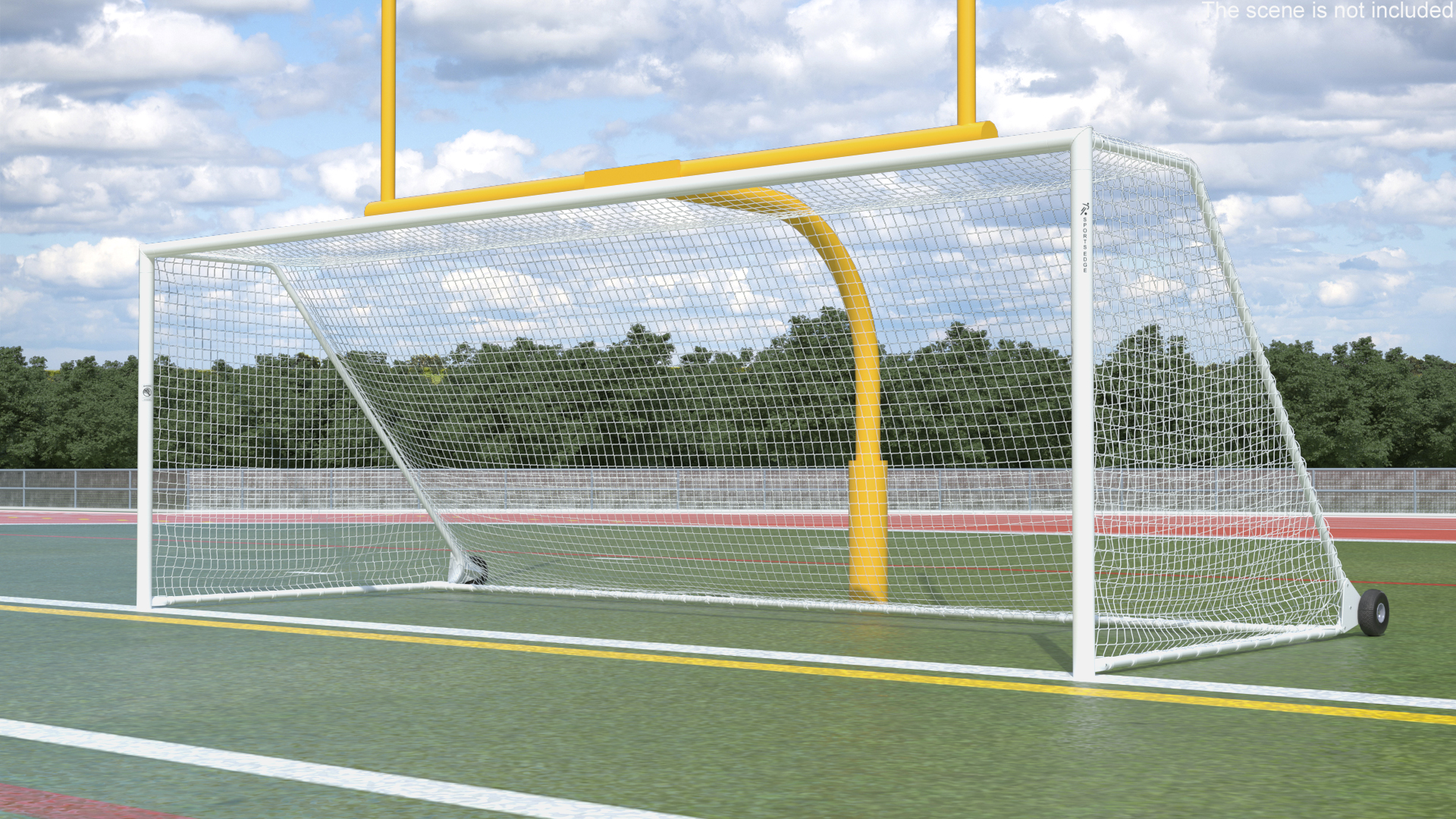 Athletic Running Track Stadium with Tribunes 3D model