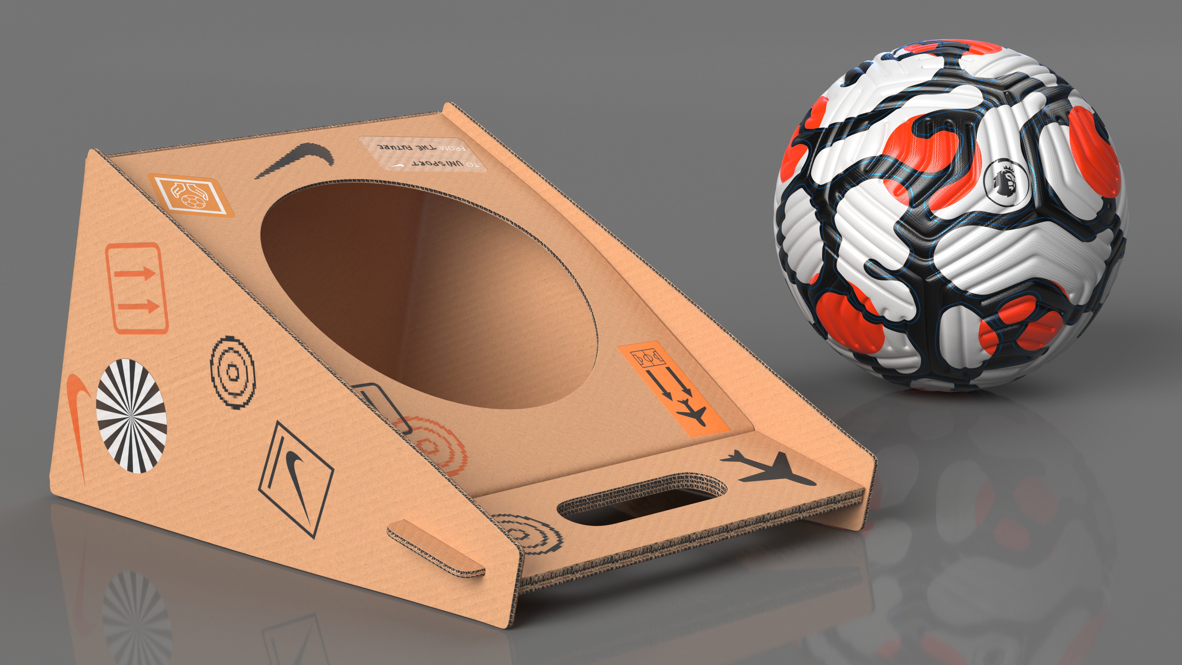 Package with Nike Flight Ball 2021 3D model