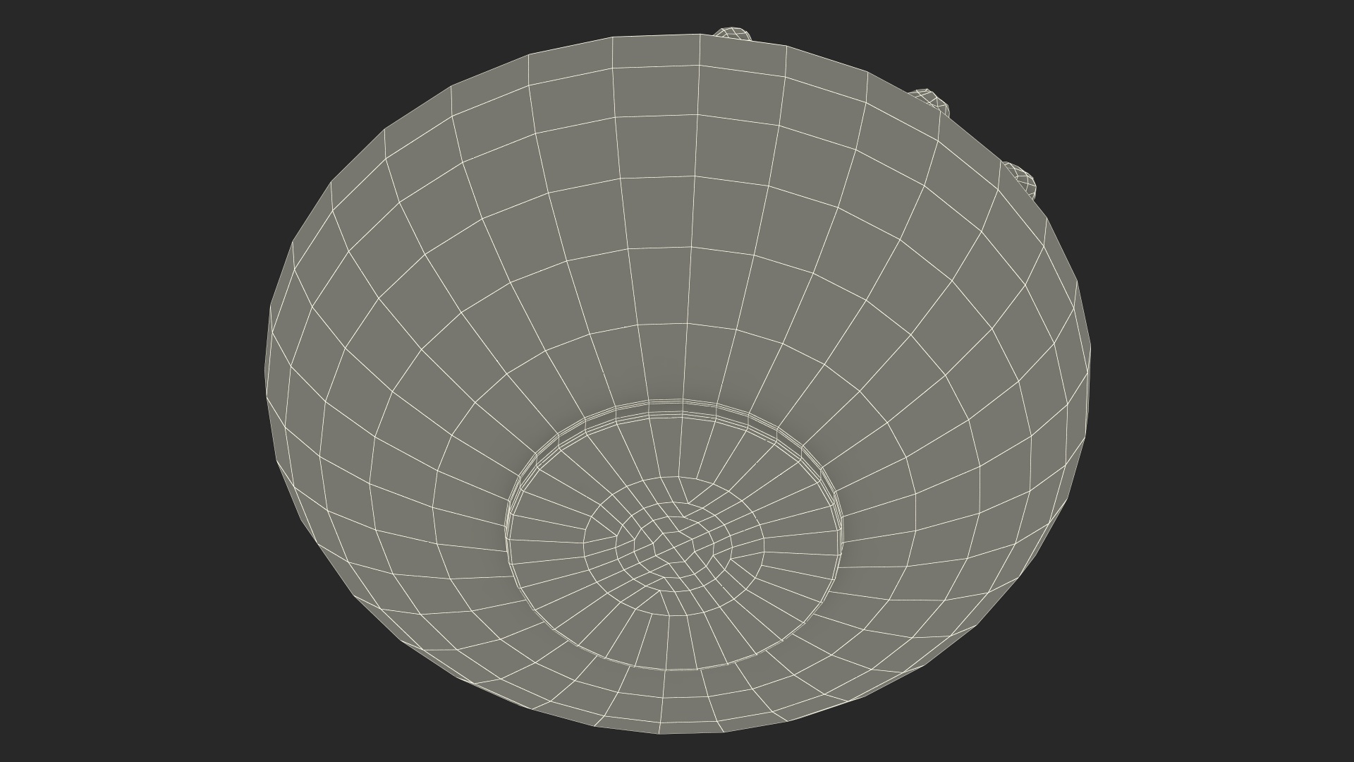 3D model Wooden Bowl with Dried Green Peppercorns