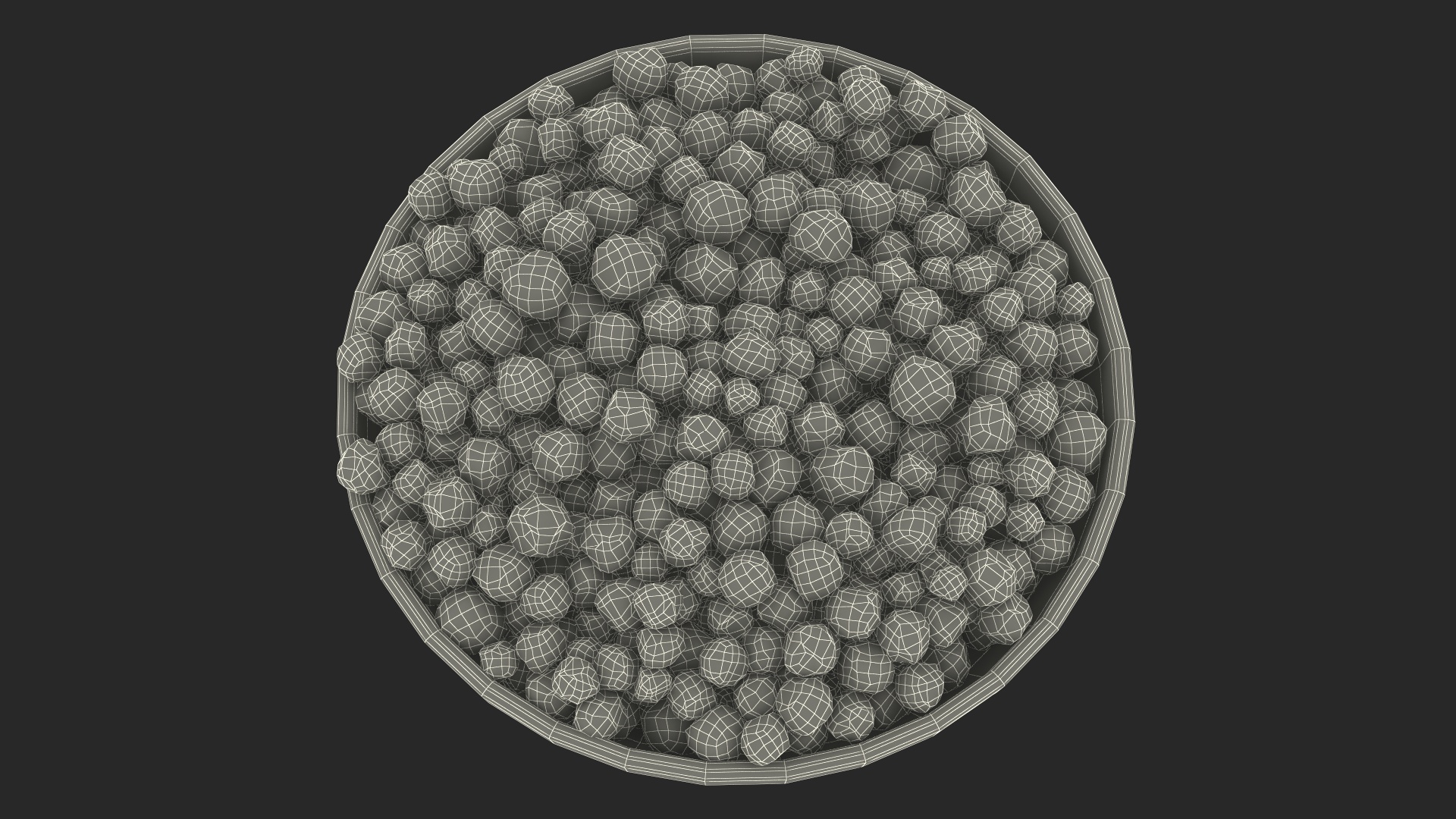 3D model Wooden Bowl with Dried Green Peppercorns
