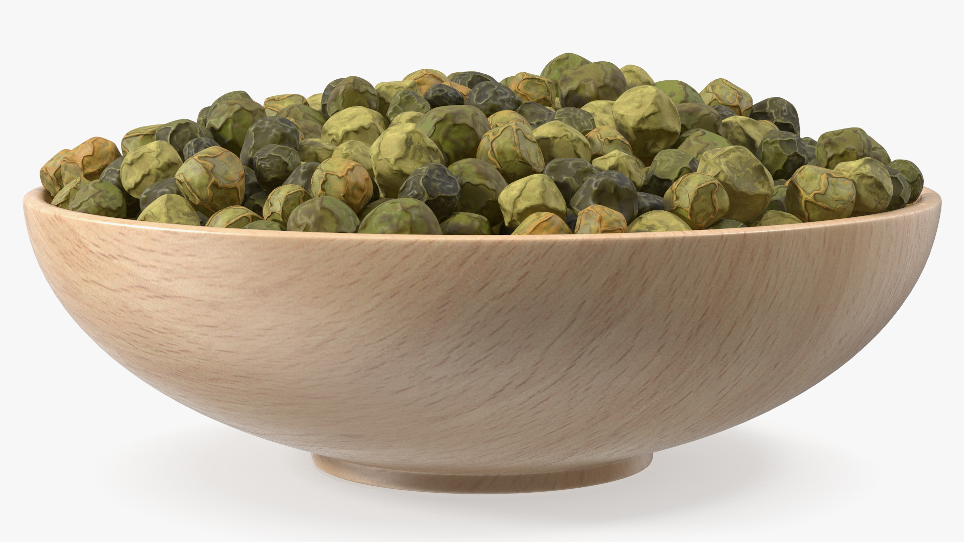 3D model Wooden Bowl with Dried Green Peppercorns