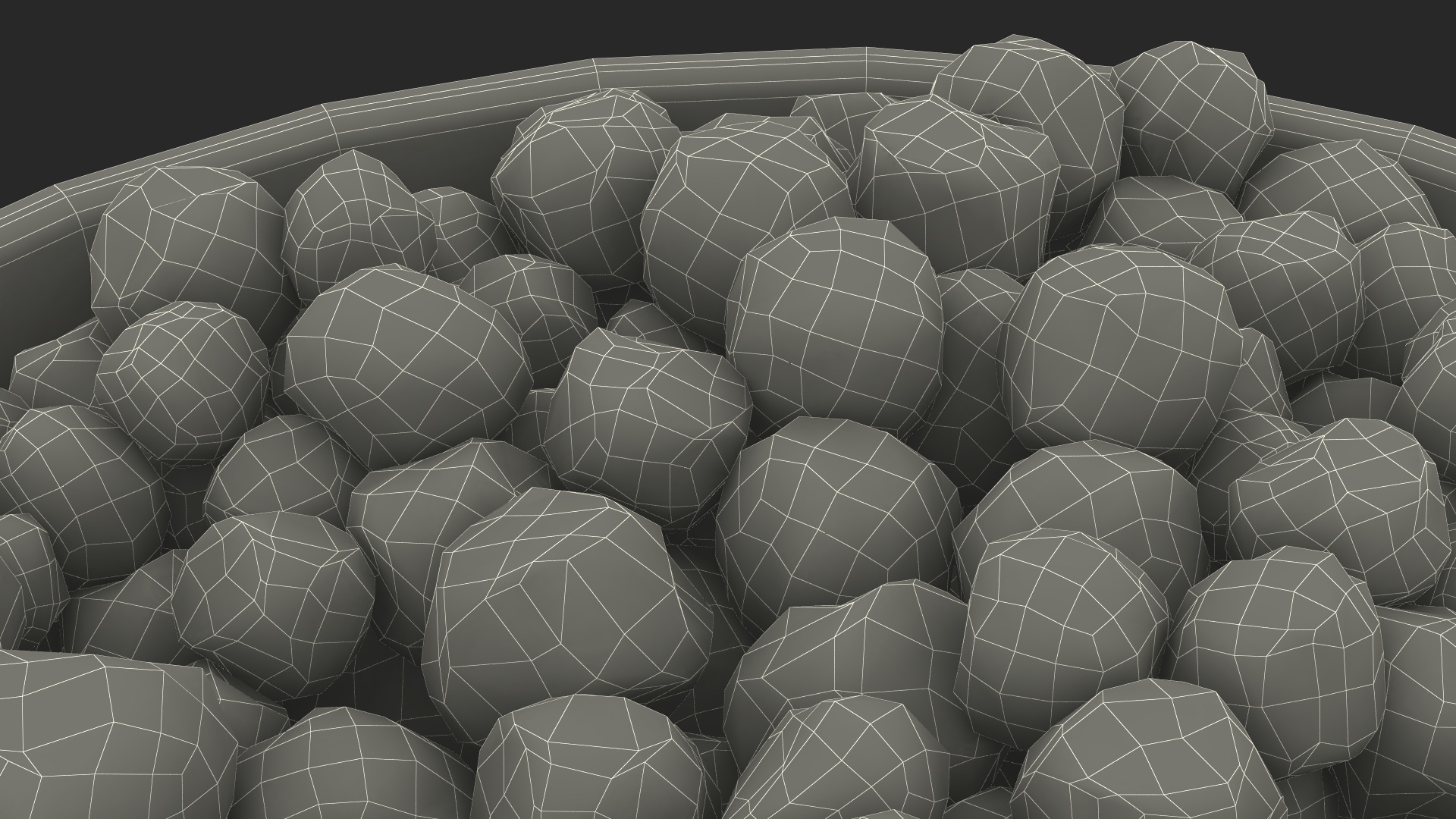 3D model Wooden Bowl with Dried Green Peppercorns