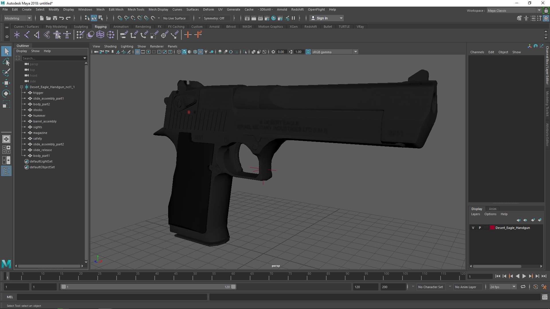 3D model Desert Eagle Handgun