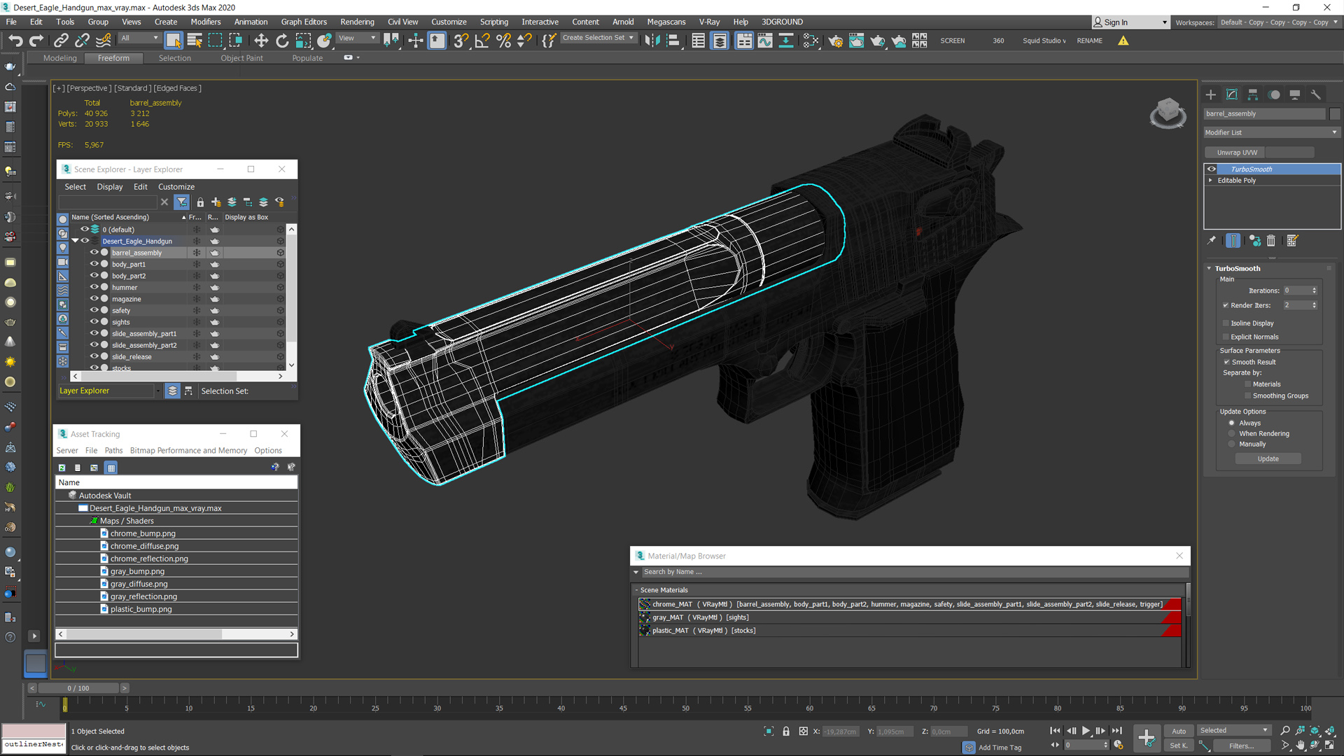 3D model Desert Eagle Handgun