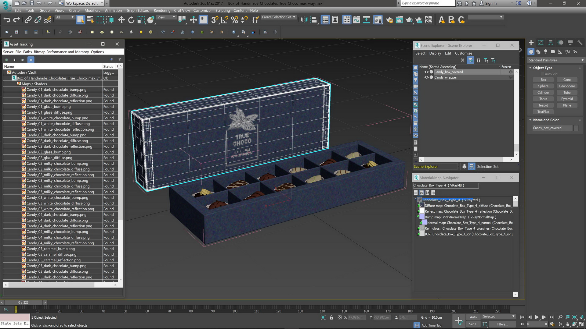 Box of Handmade Chocolates True Choco 3D